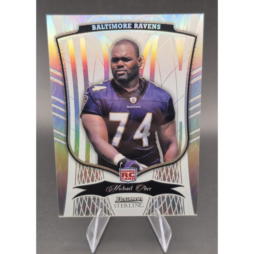 Michael Oher #/299 2009 Bowman Sterling Refractors #43
